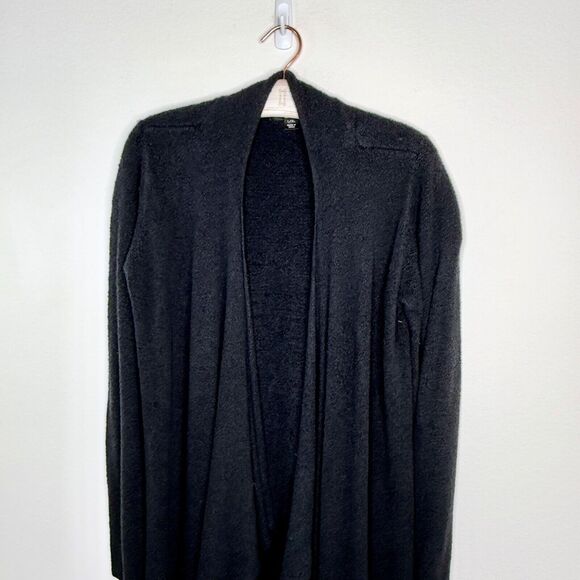 Barefoot Dreams Bamboo Chic Lite Knit Open Waterfall Cardigan Large/XL Black - Picture 4 of 11